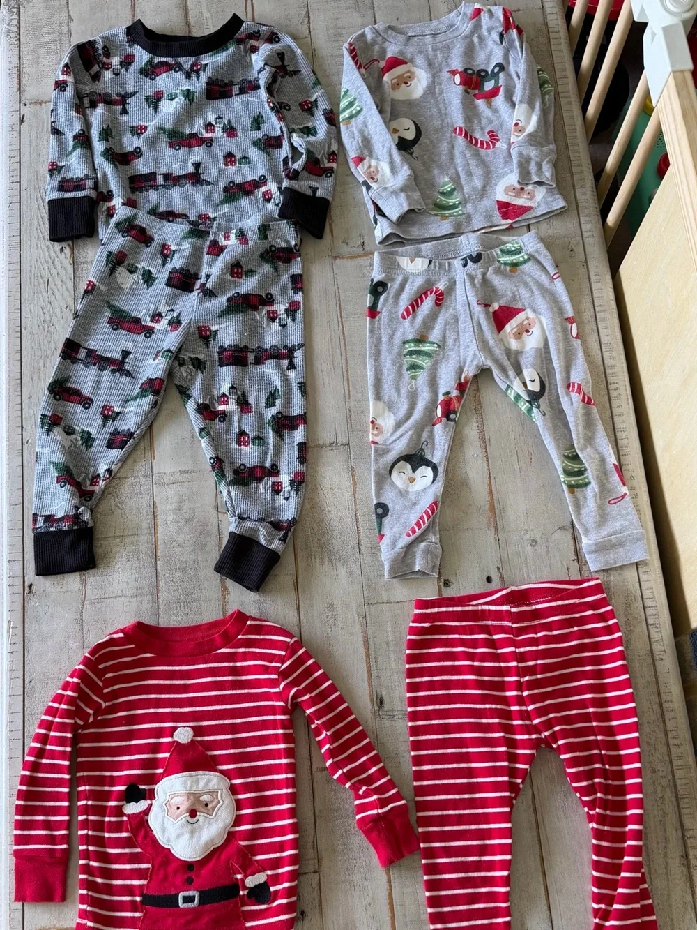3 Sets of Kids Holiday Pajama